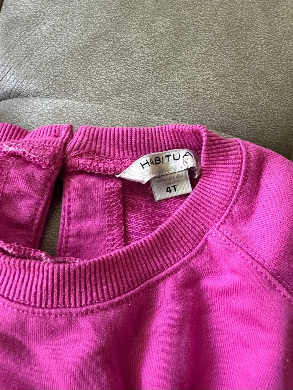 Habitual Bright Pink Short Sleeve Side Knot Dress for Girls